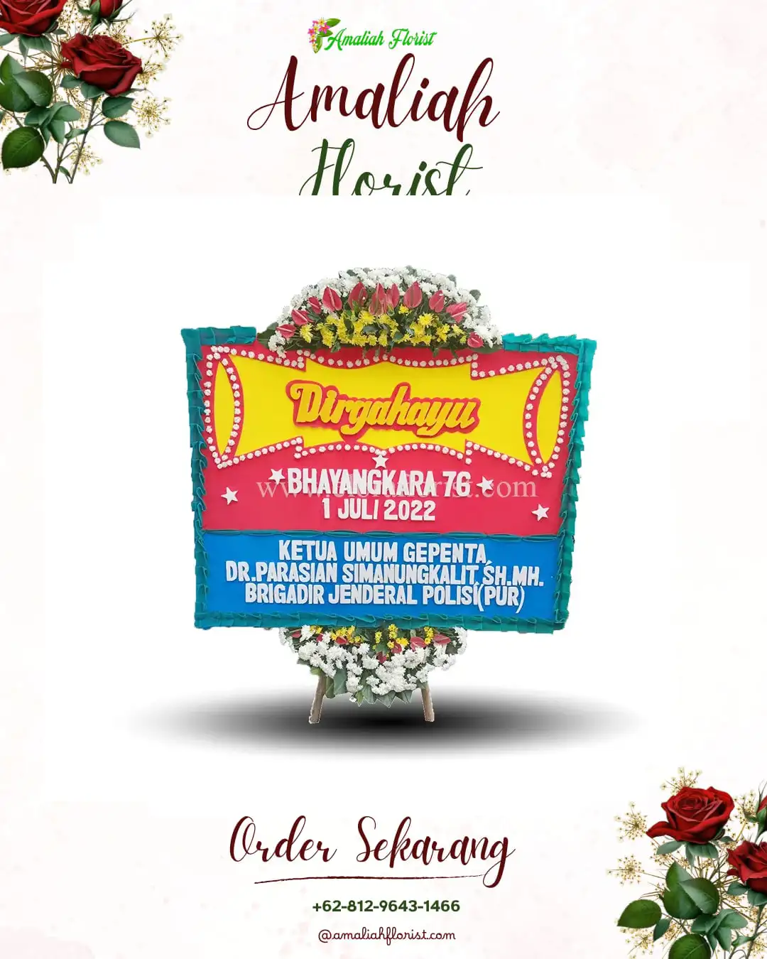 Papan Bunga HUT Ulang Tahun Banyuasin Ii